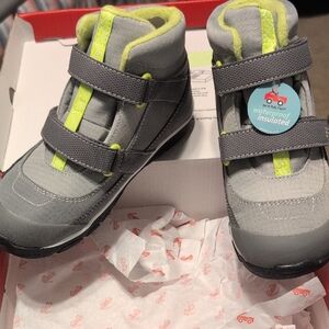 NWT See Kai Run Atlas II Gray and Neon Kids Boots